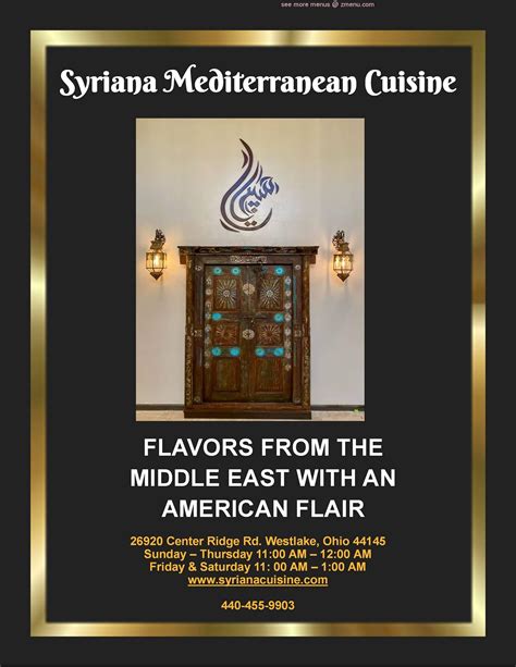 ‎<b>Syriana</b> Flavors from the Middle East with an. . Syriana mediterranean cuisine